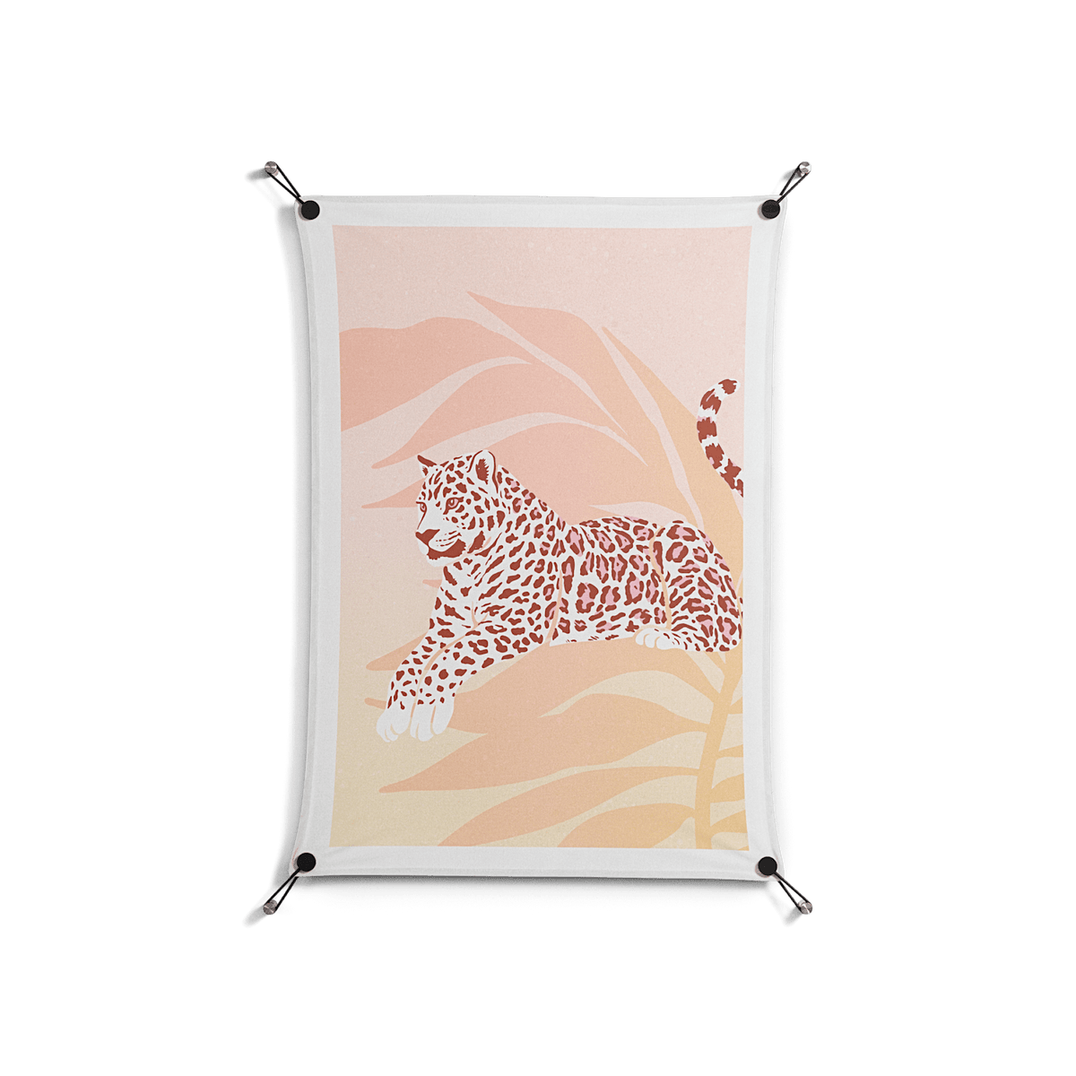 Pastel Leopard - Work On Wall - Amy Suther - Black - 70 x 100 cm