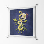 Snake Tigerlily - Work On Wall - Amy Suther - Silver - 90 x 90 cm