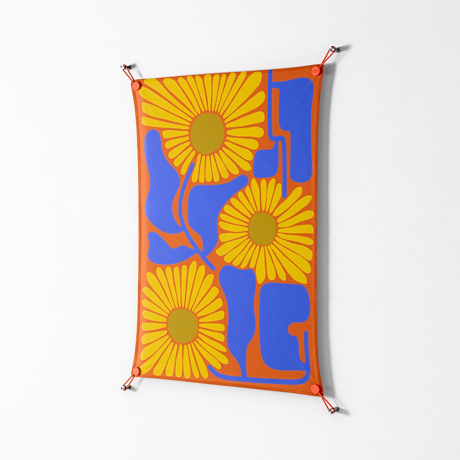 Sunflowers - Work On Wall - Sandra Hutter - Orange - 70 x 100 cm