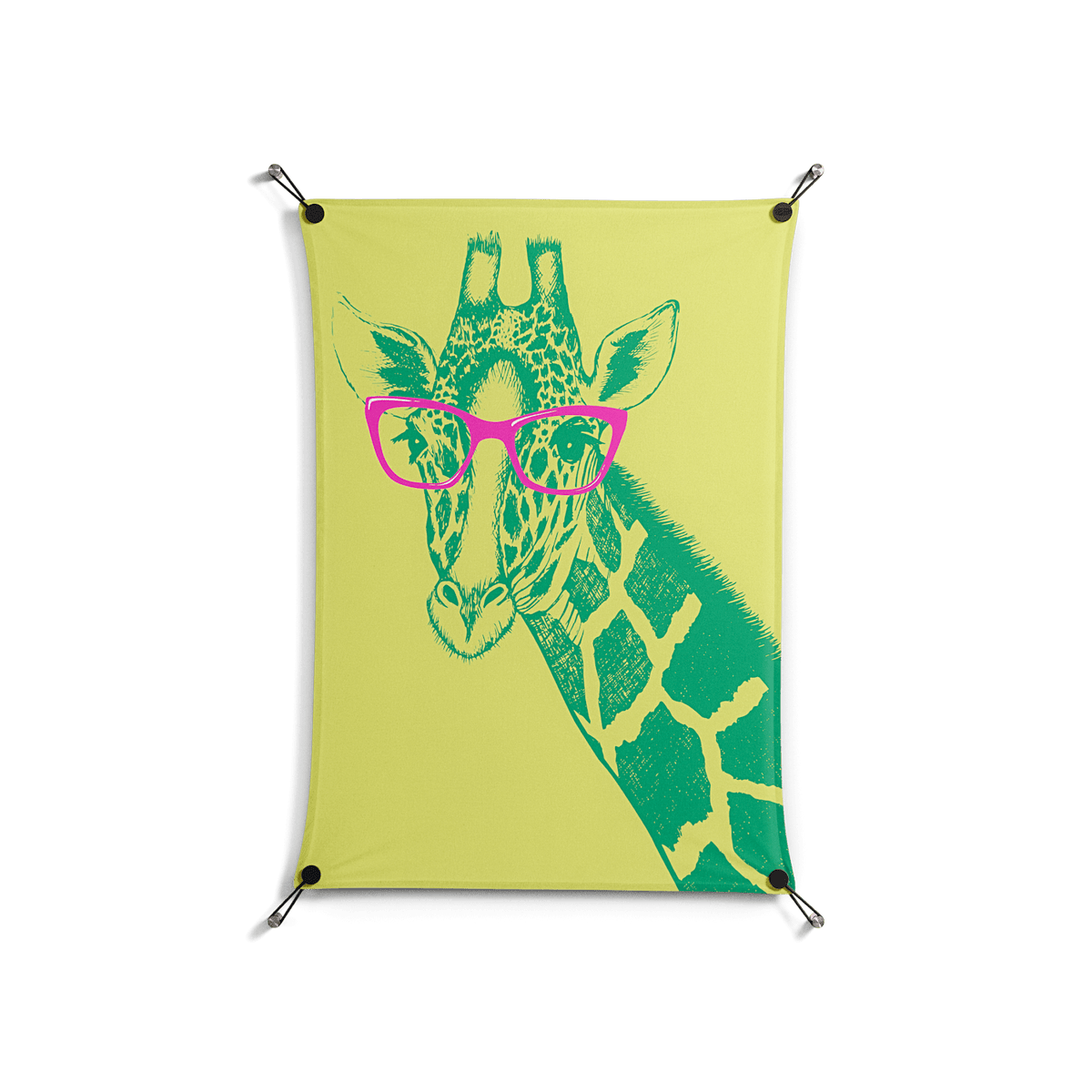 Wise Giraffe - Work On Wall - Amy Suther - Black - 70 x 100 cm