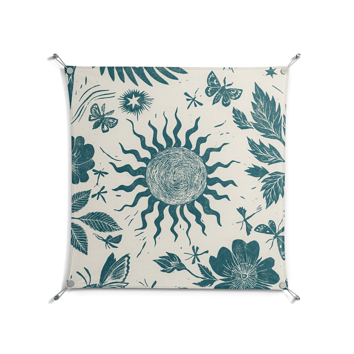 Ode to Summer 6 - Work On Wall - Diana Catchpole - Silver - 90 x 90 cm