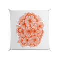 Orange Flowers 1 - Work On Wall - Katie O’Shea - Silver - 140 x 140 cm