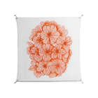Orange Flowers 1 - Work On Wall - Katie O’Shea - Silver - 140 x 140 cm
