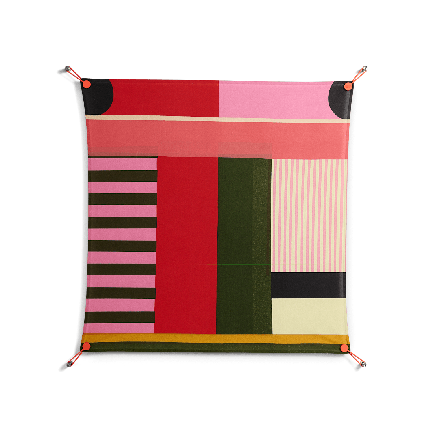 Harmonic - Work On Wall - Rikki Hewitt - Orange - 90 x 90 cm