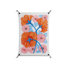 Big Orange Blooms - Work On Wall - Katie O’Shea - Black - 70 x 100 cm