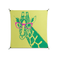 Wise Giraffe - Work On Wall - Amy Suther - Black - 140 x 140 cm
