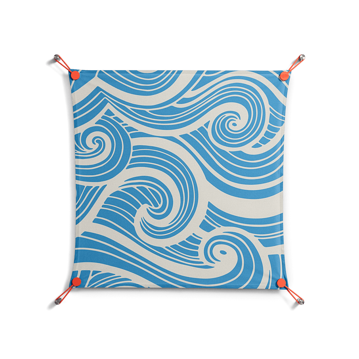 Ocean Flow - Work On Wall - Amy Suther - Orange - 70 x 70 cm