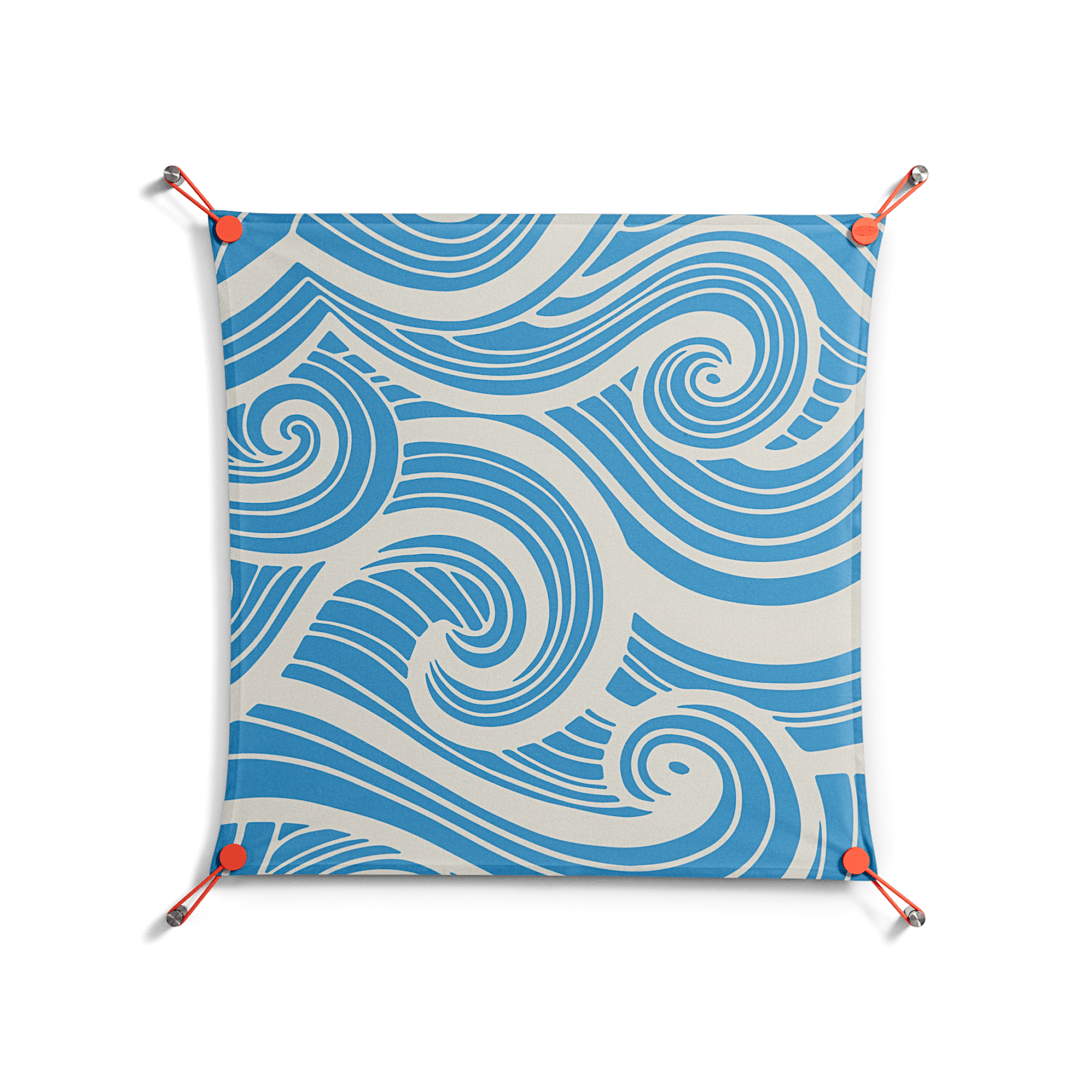 Ocean Flow - Work On Wall - Amy Suther - Orange - 70 x 70 cm