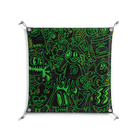 Wottosque Green - Work On Wall - Craig Watkins - Silver - 70 x 70 cm