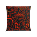 Wottosque Red - Work On Wall - Craig Watkins - Black - 140 x 140 cm