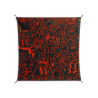 Wottosque Red - Work On Wall - Craig Watkins - Black - 140 x 140 cm