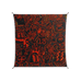 Wottosque Red - Work On Wall - Craig Watkins - Black - 140 x 140 cm