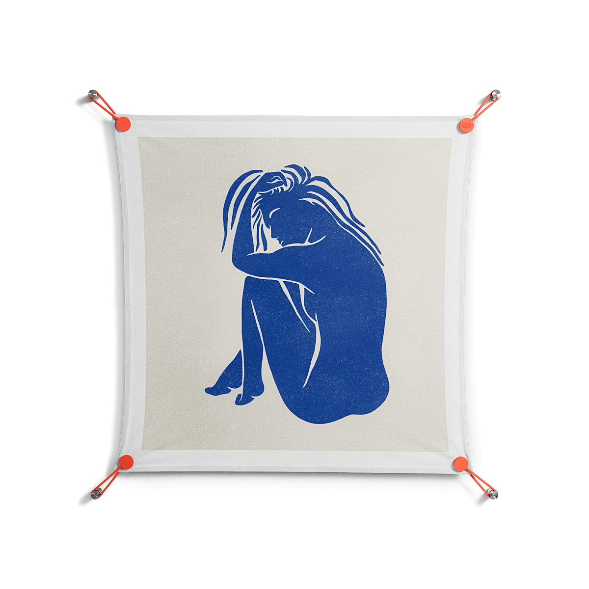 Serenity - Work On Wall - Amy Suther - Orange - 70 x 70 cm