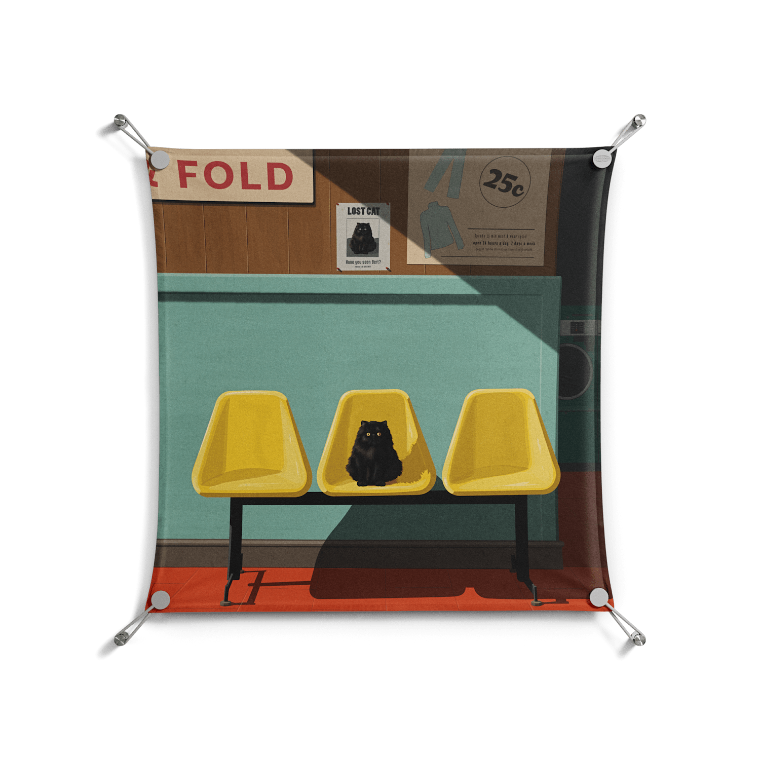 Have You Seen Bert - Work On Wall - Kristin Eriksson - Silver - 70 x 70 cm