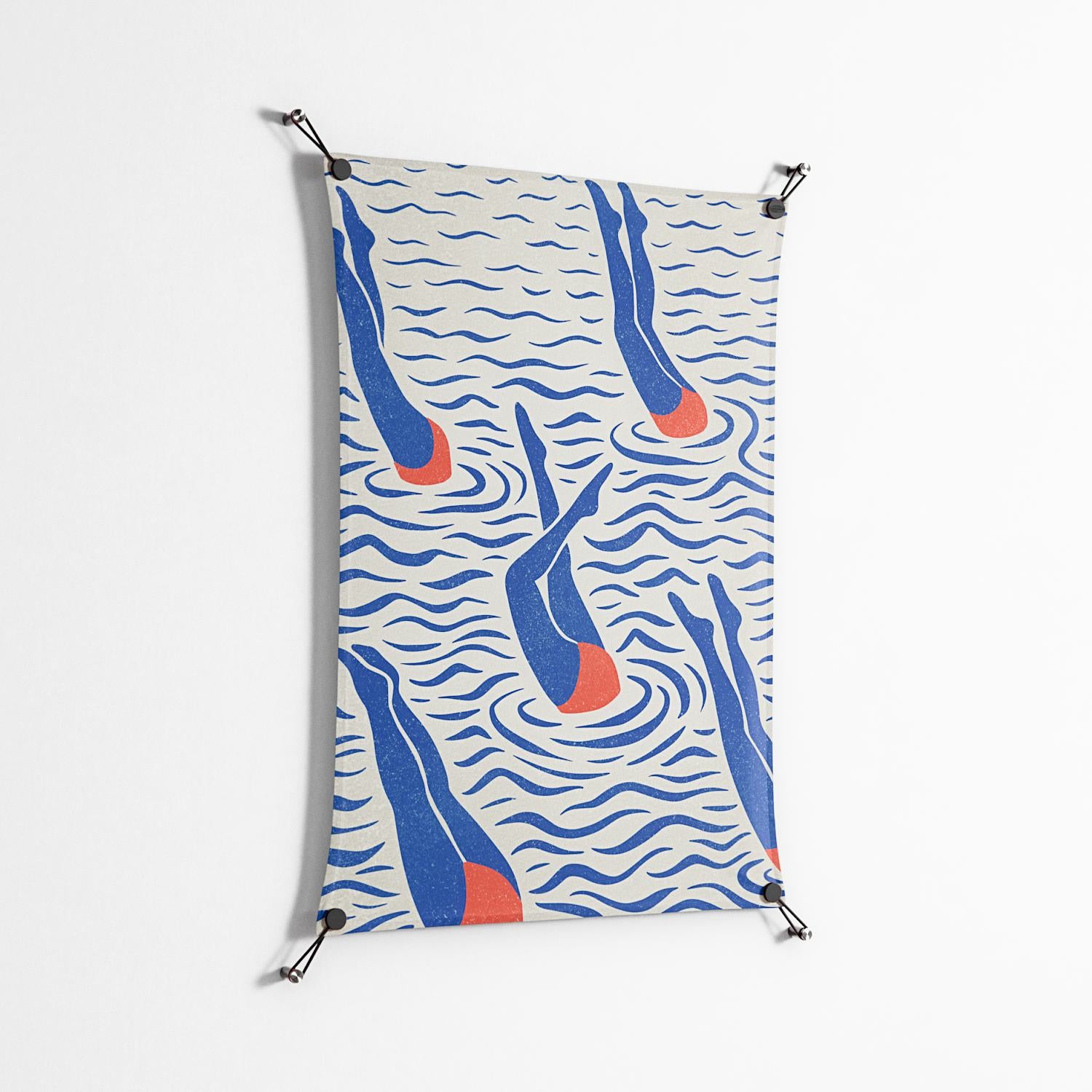 Immersive Dive - Work On Wall - Amy Suther - Black - 70 x 100 cm