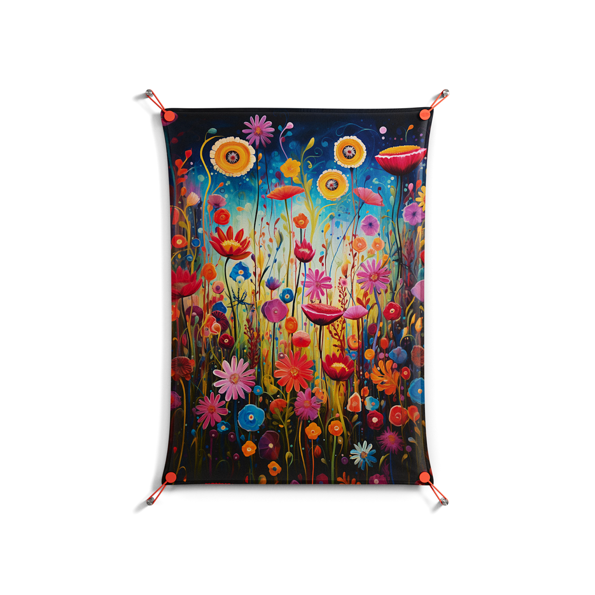 Greatful Meadow - Work On Wall - Nur Rydberg - Orange - 70 x 100 cm