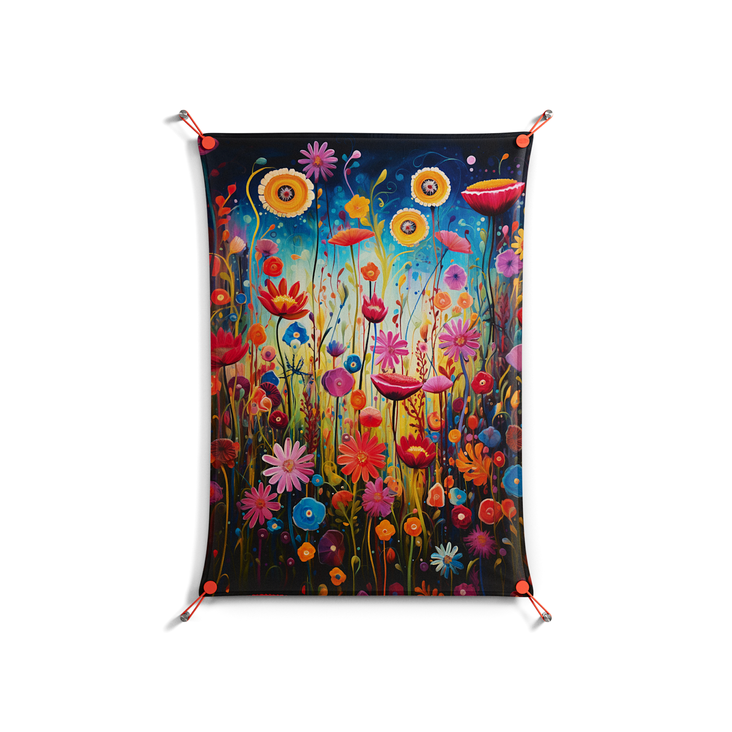 Greatful Meadow - Work On Wall - Nur Rydberg - Orange - 70 x 100 cm