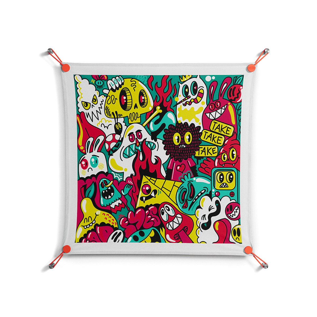 Fridays I'm In Love - Work On Wall - Craig Watkins - Orange - 70 x 70 cm