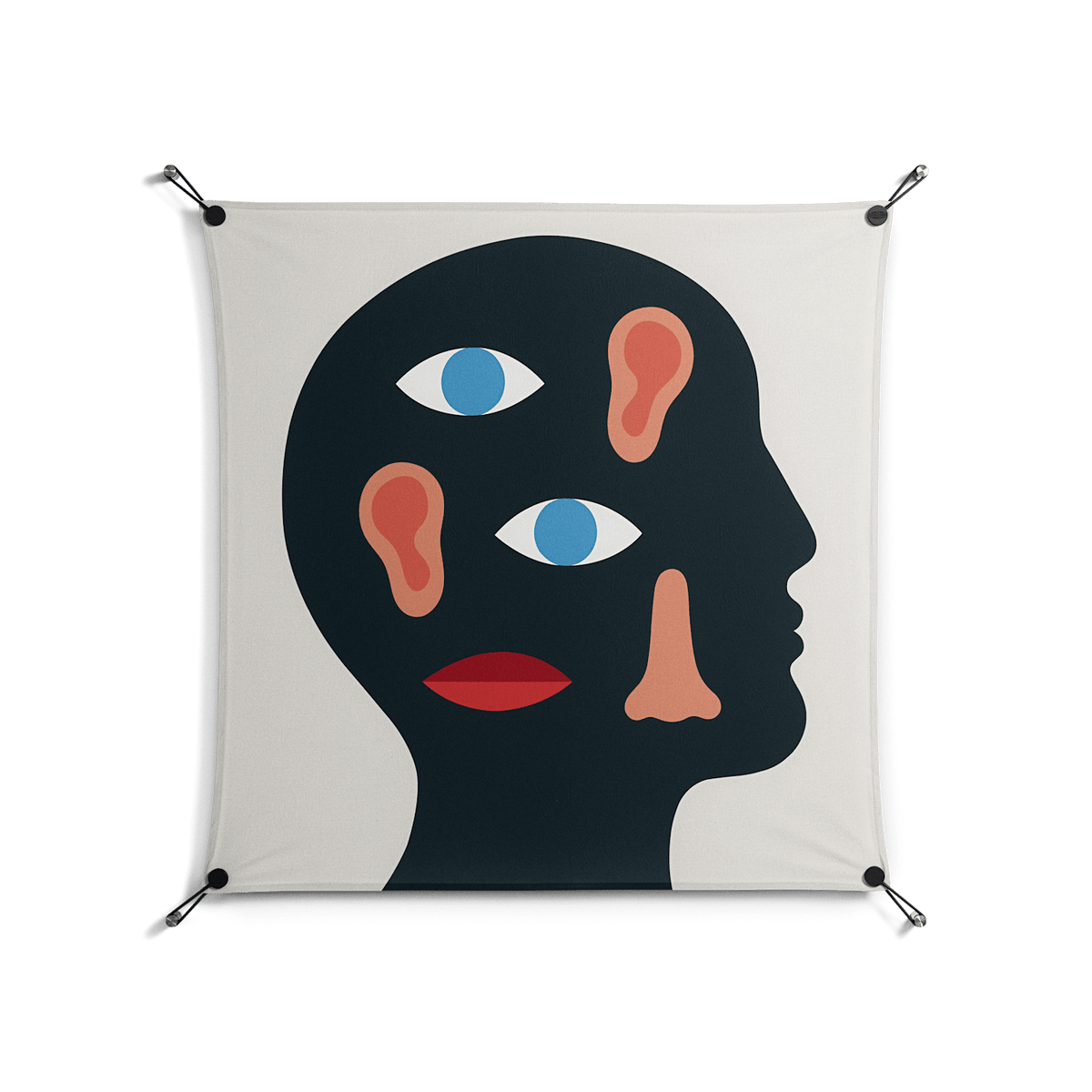 Désordre_Intérieur - Work On Wall - David Vanadia - Black - 90 x 90 cm