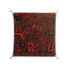 Wottosque Red - Work On Wall - Craig Watkins - Silver - 90 x 90 cm
