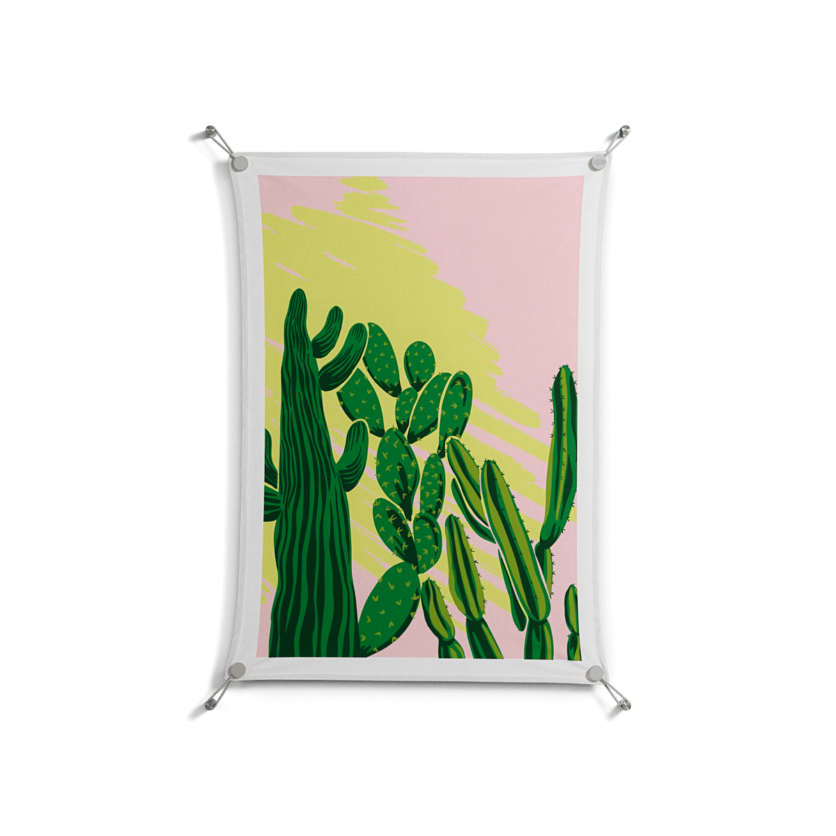 Cactus Sky - Work On Wall - Amy Suther - Silver - 70 x 100 cm