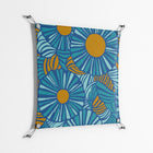 Bellis Bounty Blue - Work On Wall - Amy Suther - Silver - 70 x 70 cm