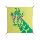 Wise Giraffe - Work On Wall - Amy Suther - Orange - 140 x 140 cm