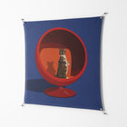 Cat in Chair C - Work On Wall - Kristin Eriksson - Silver - 140 x 140 cm
