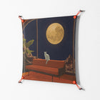 Kitty With A View - Work On Wall - Kristin Eriksson - Orange - 70 x 70 cm