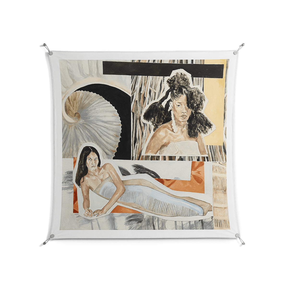 Sweet Far Away - Work On Wall - Sophie Goudman - Silver - 140 x 140 cm