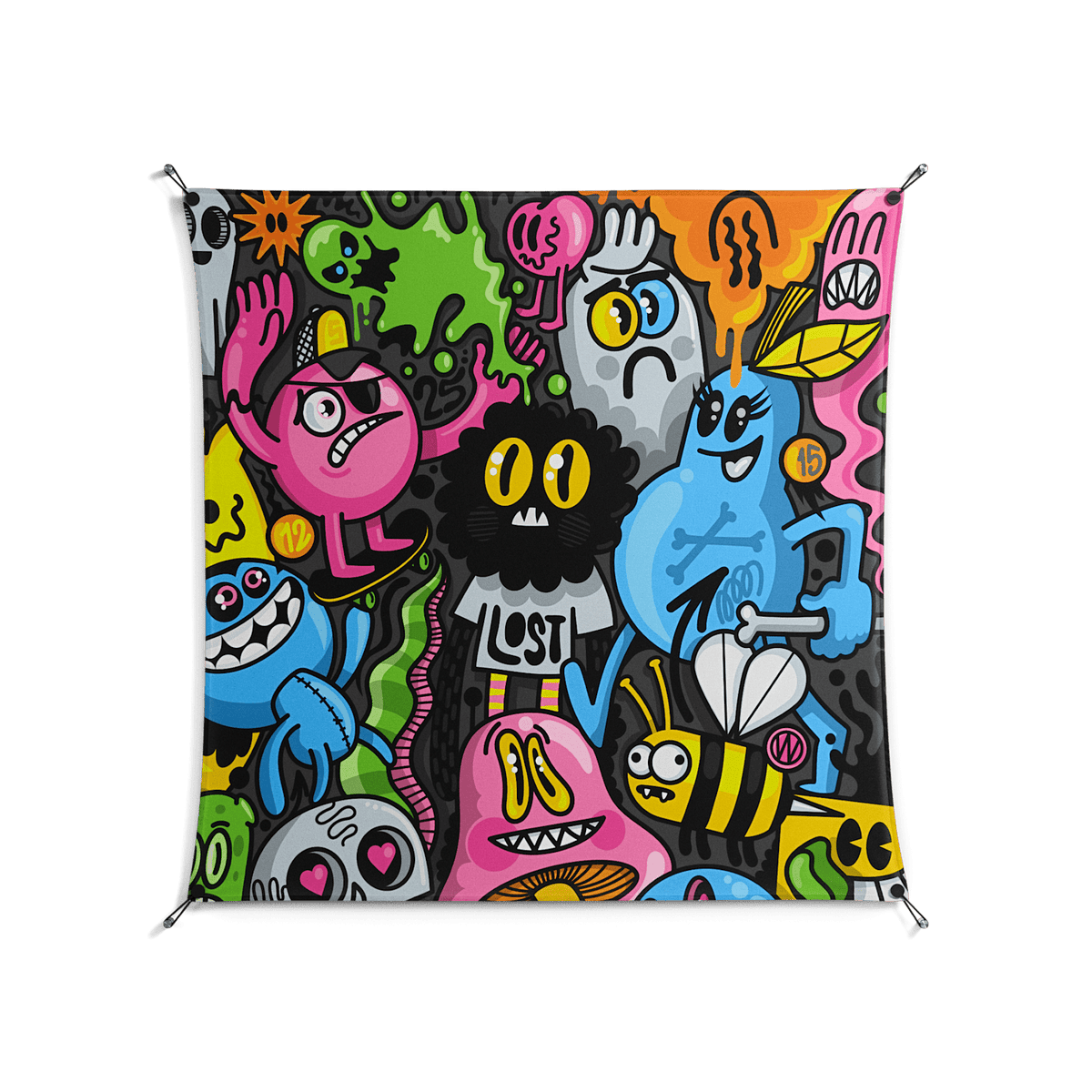 All The Good Guys - Work On Wall - Craig Watkins - Black - 140 x 140 cm