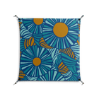 Bellis Bounty Blue - Work On Wall - Amy Suther - Black - 90 x 90 cm