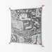 Flight Of Fancy - Work On Wall - Diana Catchpole - Orange - 90 x 90 cm