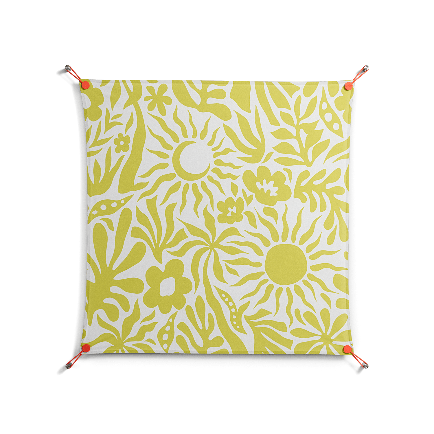 Summer Sensation - Work On Wall - Amy Suther - Orange - 90 x 90 cm