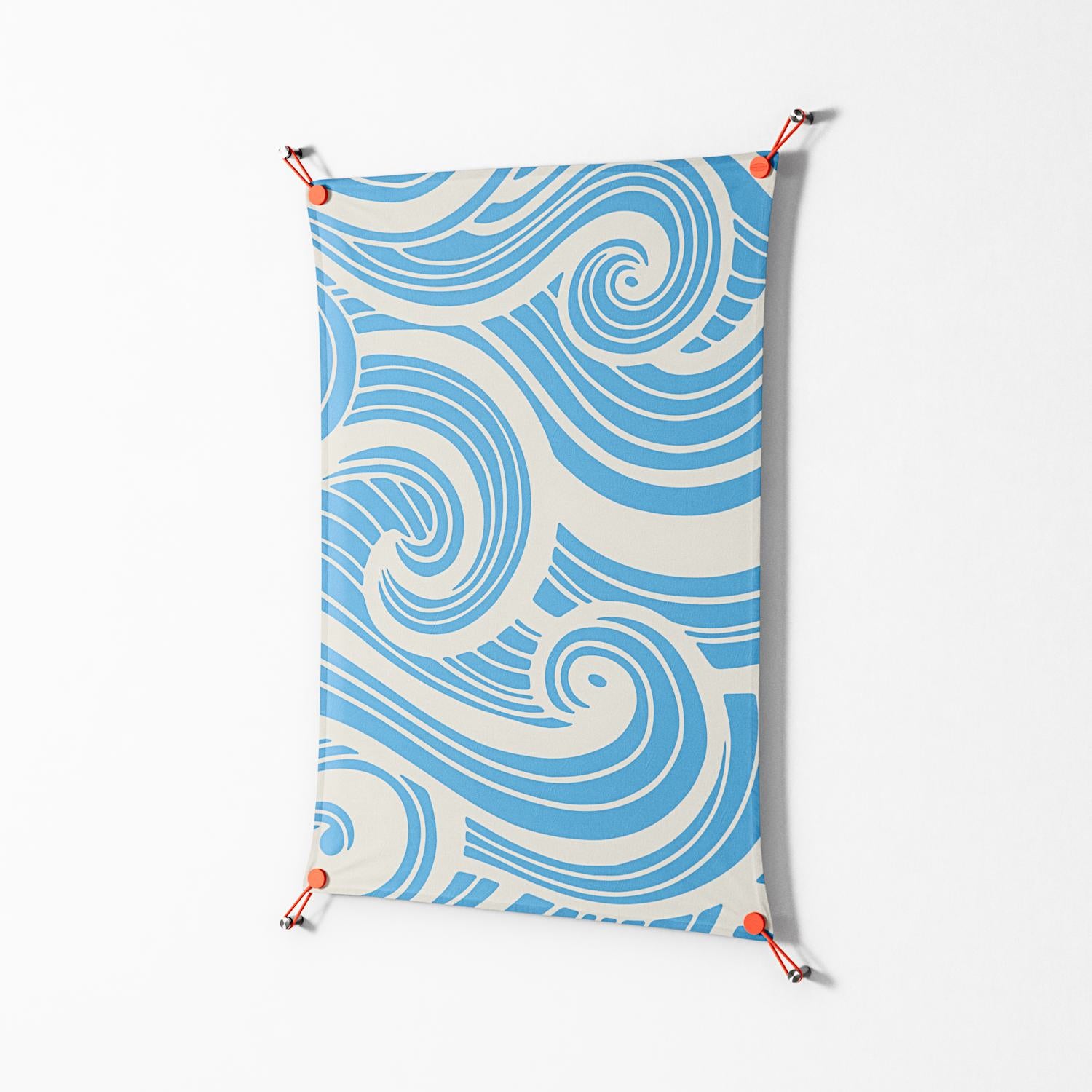 Ocean Flow - Work On Wall - Amy Suther - Orange - 70 x 100 cm