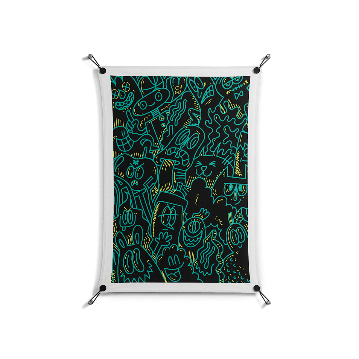 The Green Line - Work On Wall - Craig Watkins - Black - 70 x 100 cm