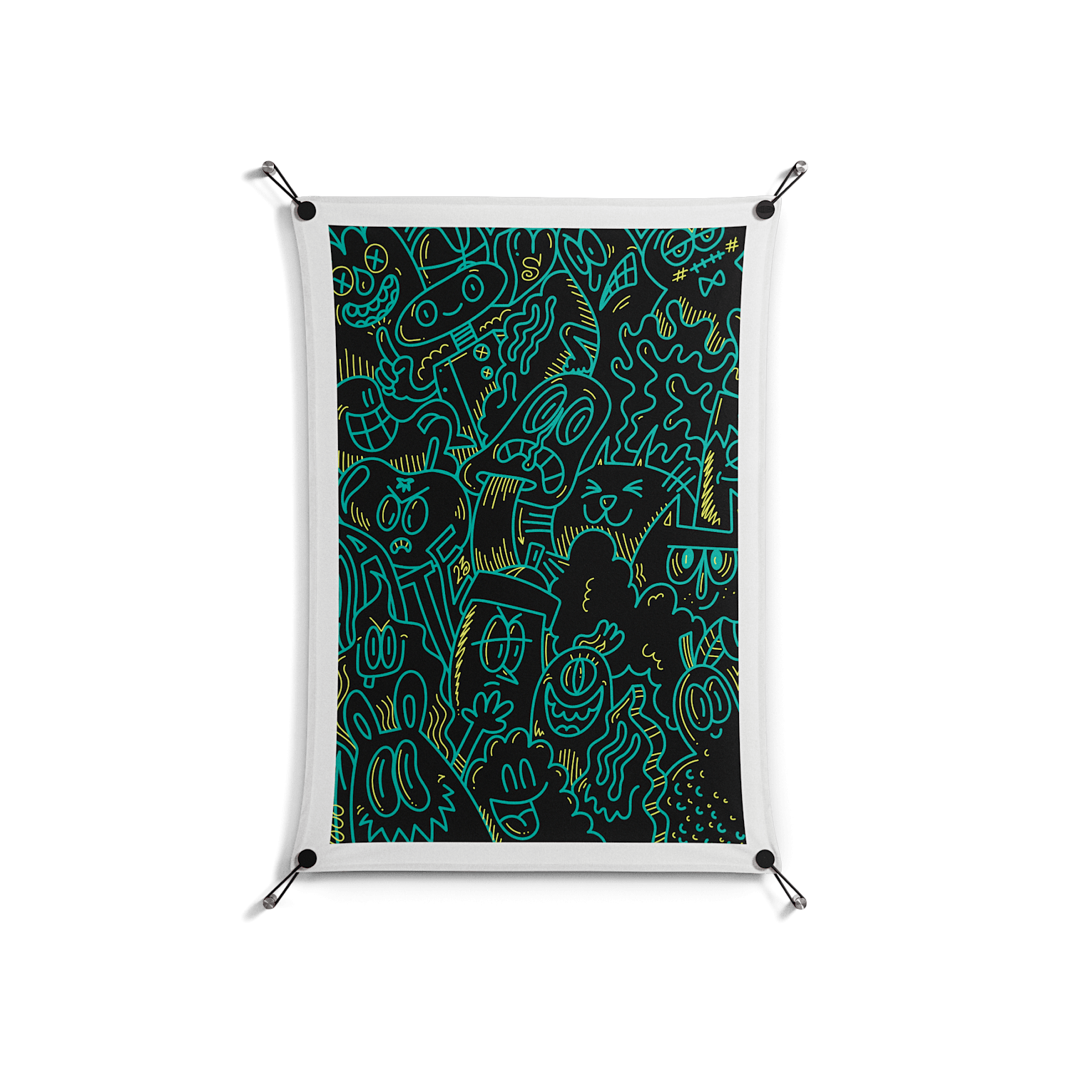 The Green Line - Work On Wall - Craig Watkins - Black - 70 x 100 cm