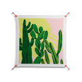 Cactus Sky - Work On Wall - Amy Suther - Orange - 90 x 90 cm