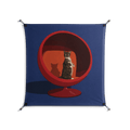 Cat in Chair C - Work On Wall - Kristin Eriksson - Black - 90 x 90 cm