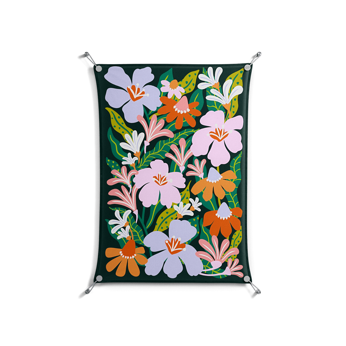 Floral Delight - Work On Wall - Sandra Hutter - Silver - 70 x 100 cm