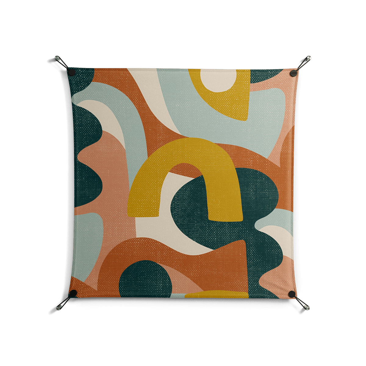 Abstract Sunrise - Work On Wall - Amy Suther - Black - 90 x 90 cm