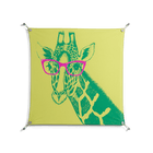 Wise Giraffe - Work On Wall - Amy Suther - Silver - 90 x 90 cm