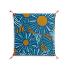 Bellis Bounty Blue - Work On Wall - Amy Suther - Orange - 70 x 70 cm