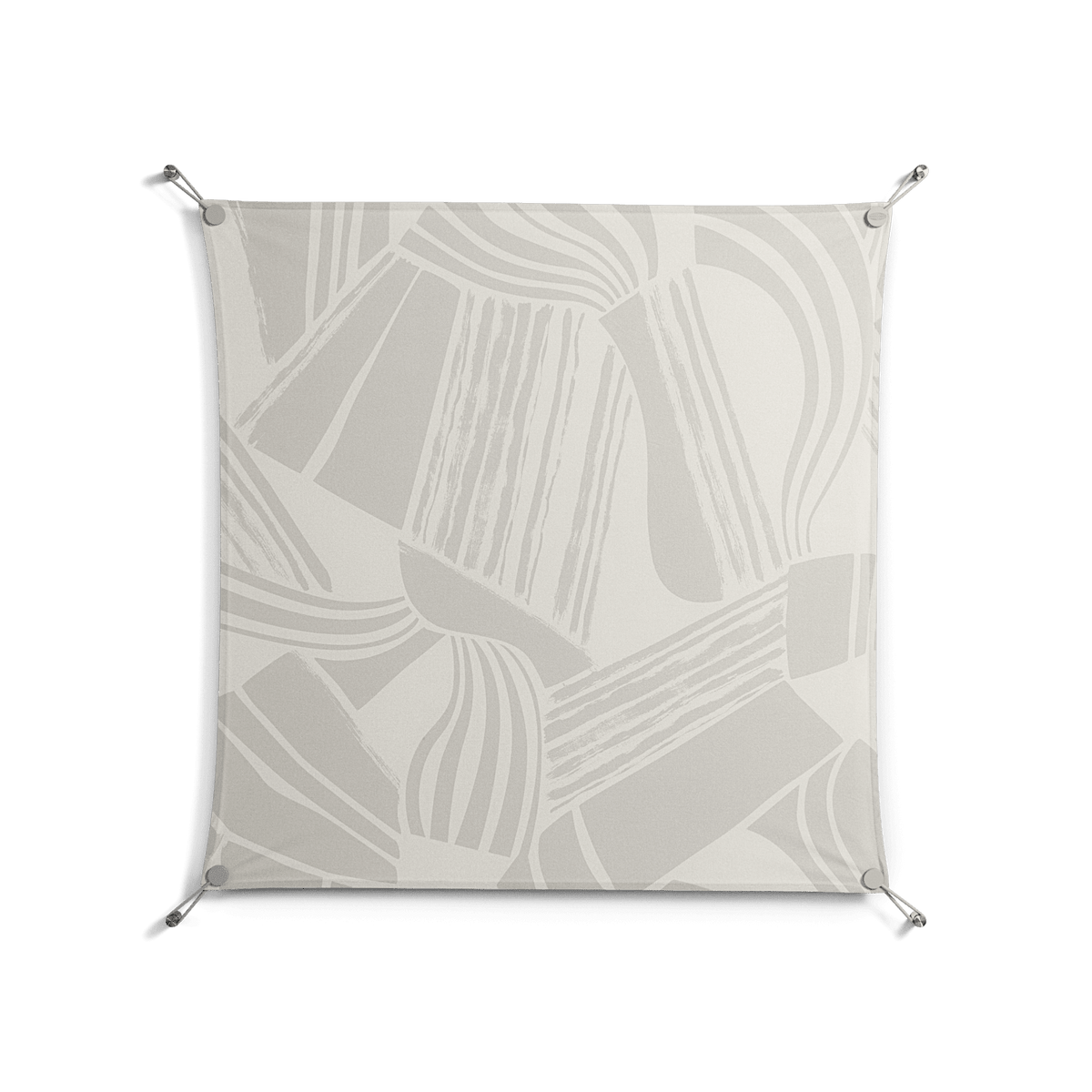 Touch the Ground - Work On Wall - Amy Suther - Silver - 90 x 90 cm