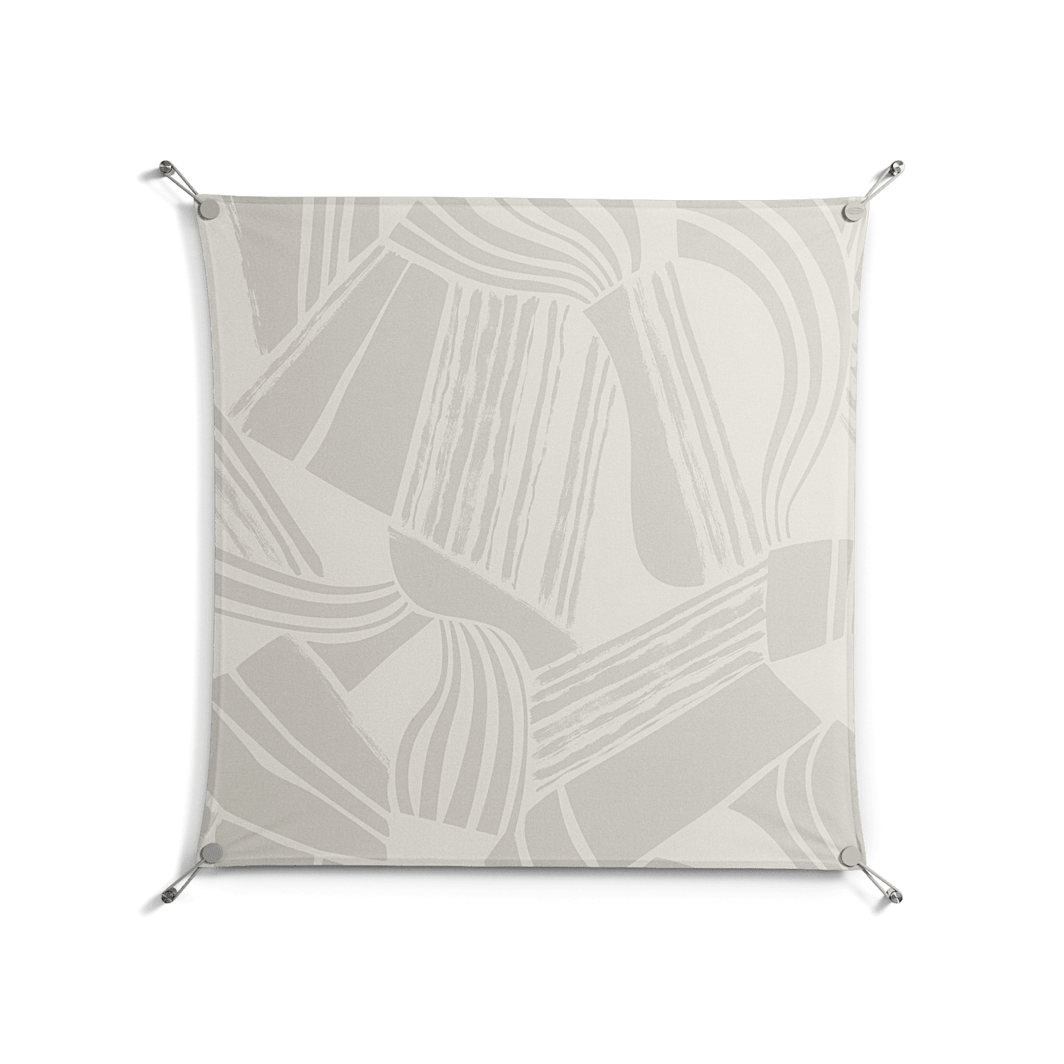 Touch the Ground - Work On Wall - Amy Suther - Silver - 90 x 90 cm
