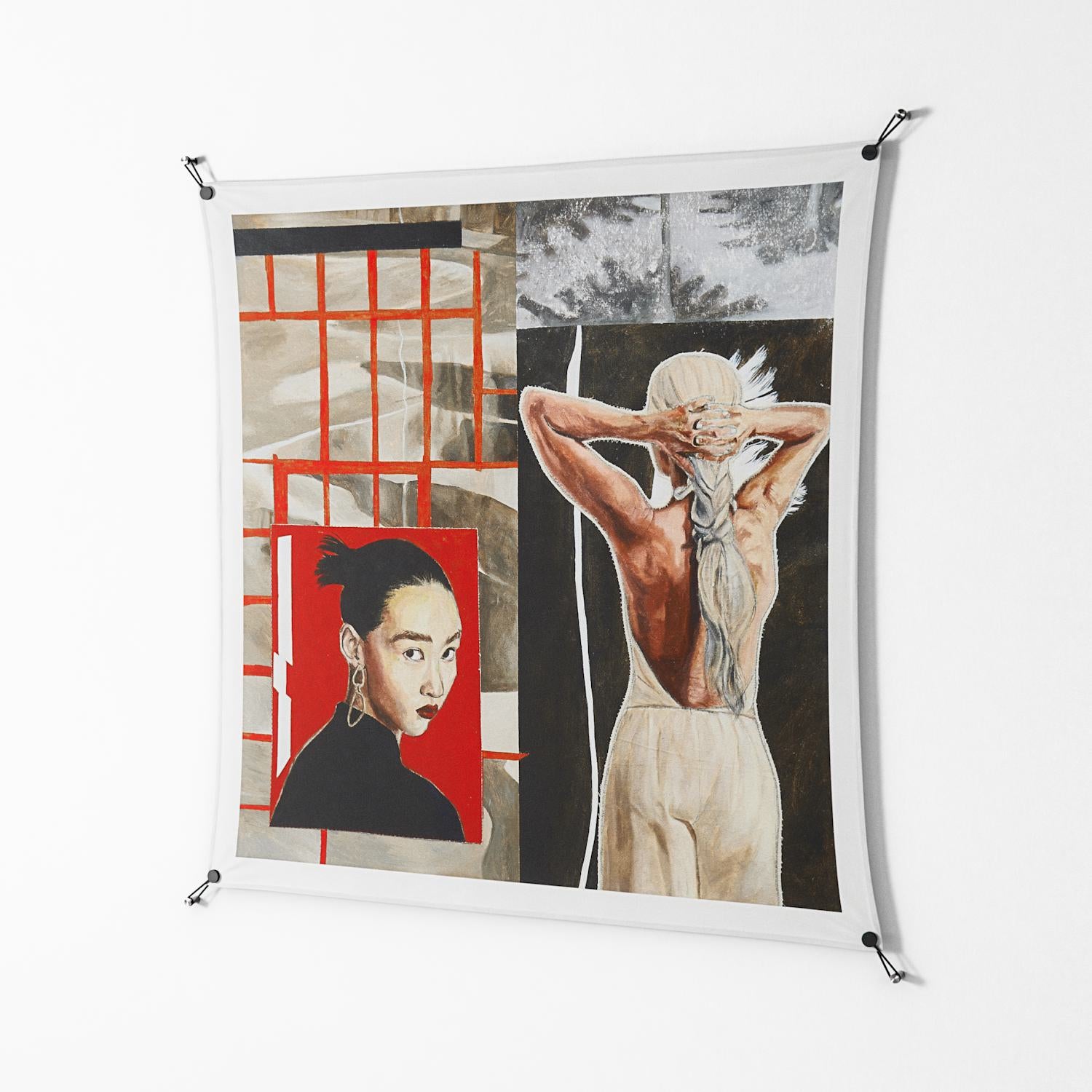Where We Belong - Work On Wall - Sophie Goudman - Black - 140 x 140 cm