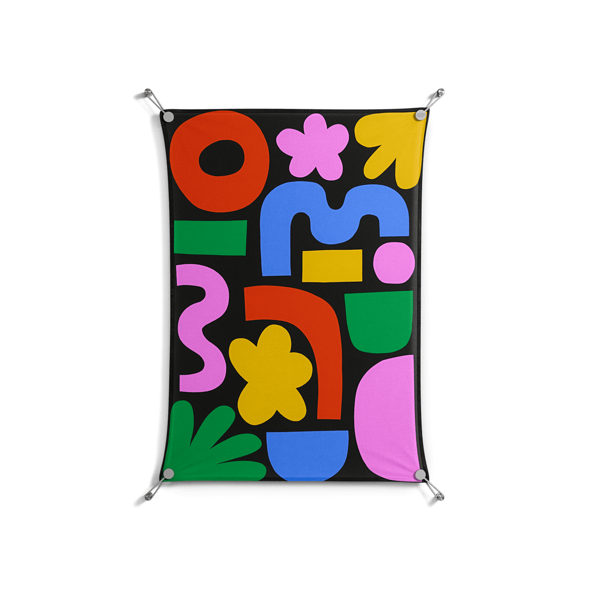 Fun Shapes - Work On Wall - Sandra Hutter - Silver - 70 x 100 cm