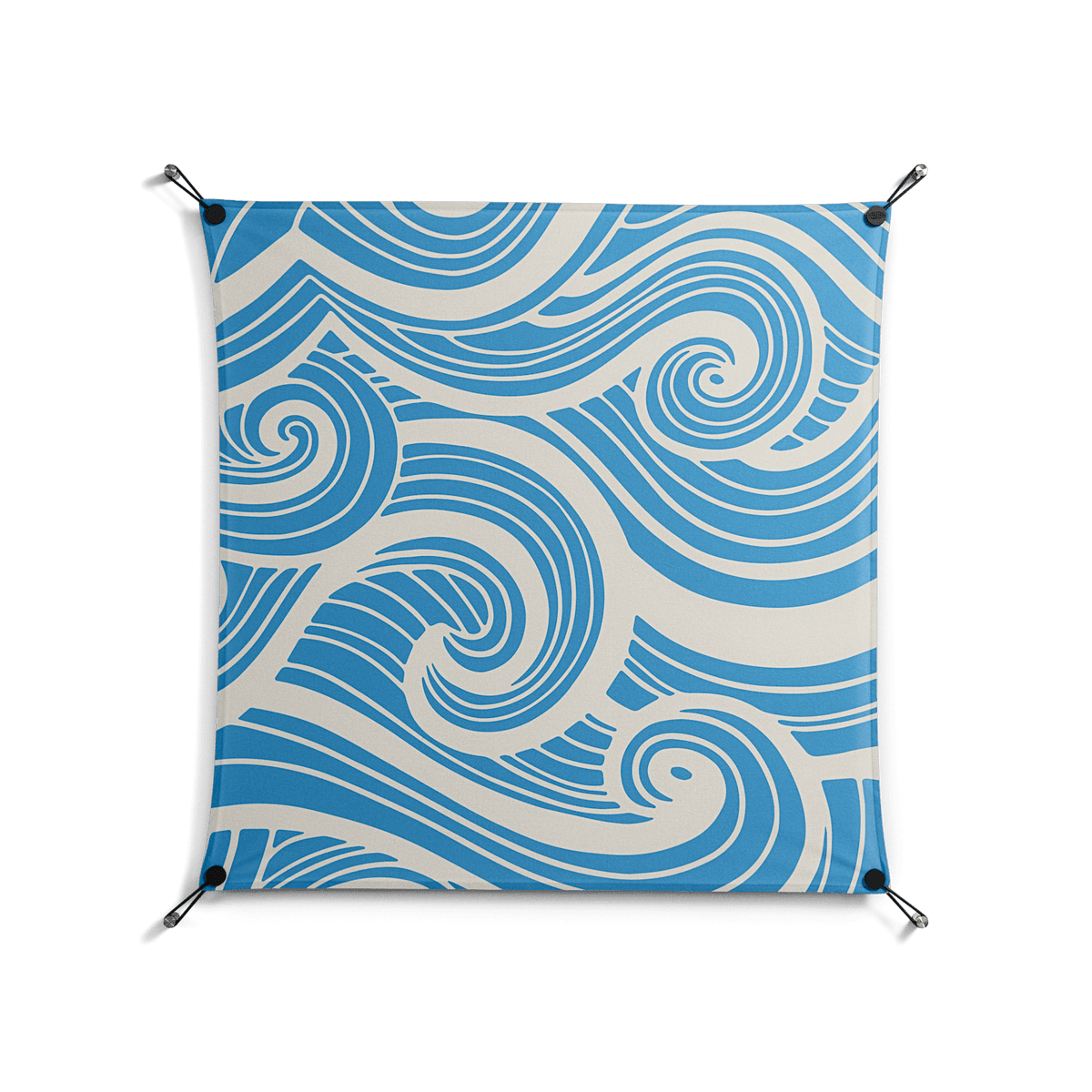 Ocean Flow - Work On Wall - Amy Suther - Black - 90 x 90 cm
