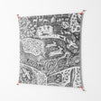 Flight Of Fancy - Work On Wall - Diana Catchpole - Orange - 140 x 140 cm