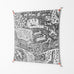 Flight Of Fancy - Work On Wall - Diana Catchpole - Orange - 140 x 140 cm
